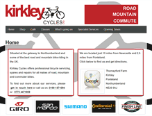 Tablet Screenshot of kirkleycycles.com